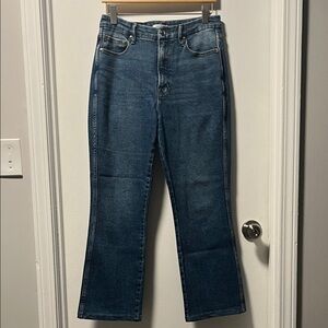 Good American Dark Blue Flare Jeans